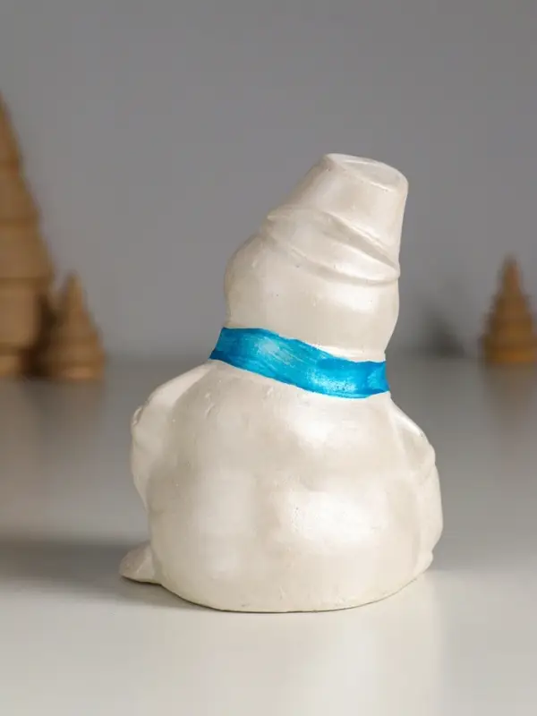 Фигурка гипс &laquo;Снеговик&raquo;, 10&times;6 см, перламутр