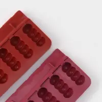 Форма для леденцов &laquo;Батончик&raquo;, силикон, 19&times;11&times;2 см, 5 ячеек (6&times;2.6 см), МИКС