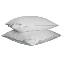 Подушка 50х70 стеганная (микрофибра/лебяжий пух), белый