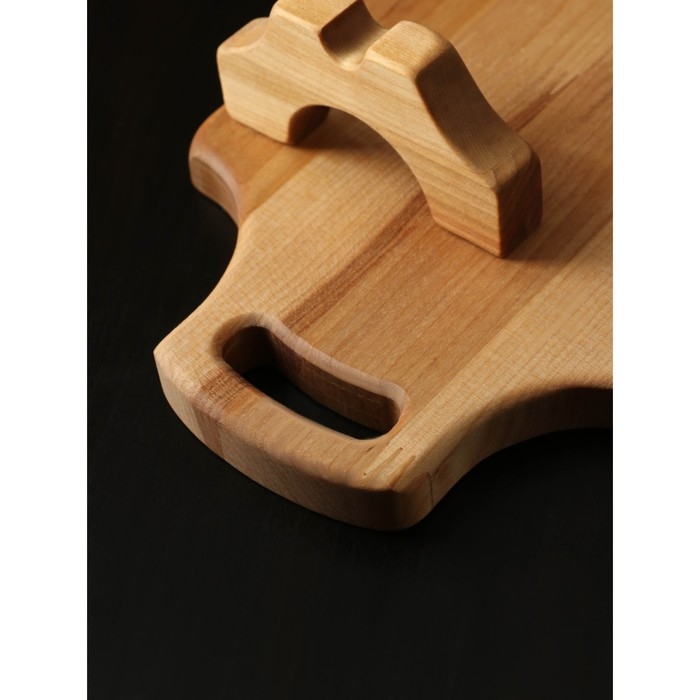 Подарочный набор для подачи шашлыка: доска - тарелка 40×18×5,5 см, шампур 1 шт, опахало, соусник, берёза Подарочный набор для подачи шашлыка: доска - тарелка 40×18×5,5 см, шампур 1 шт, опахало, соусник, берёза