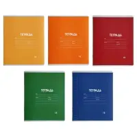 Тетрадь 18 листов в линию Calligrata &laquo;Однотонная Классика Линовка. Эконом&raquo;, обложка мелованная бумага, ВД-лак, блок №2 (серые листы), МИКС