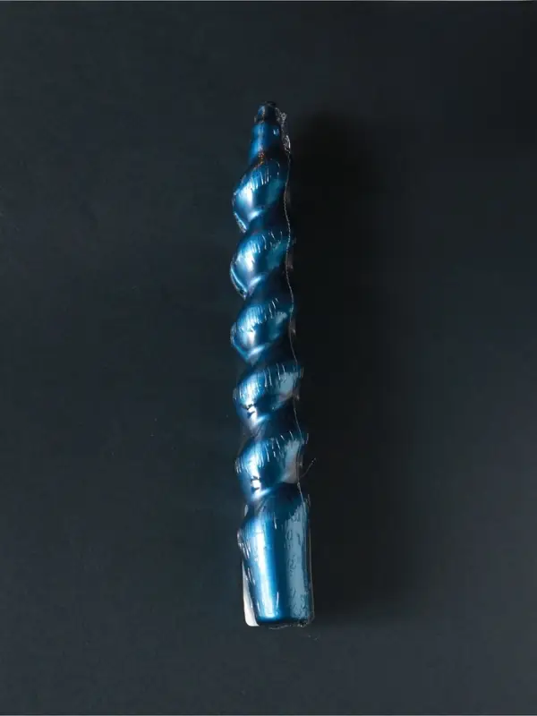 Свеча витая Luxury, 25&times;180 мм, лакированная, синяя