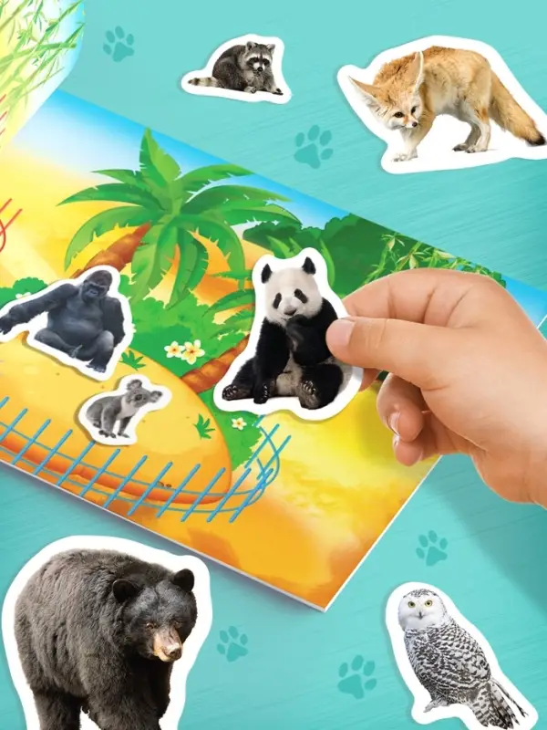 250 наклеек &laquo;Зоопарк&raquo;, 8 стр.