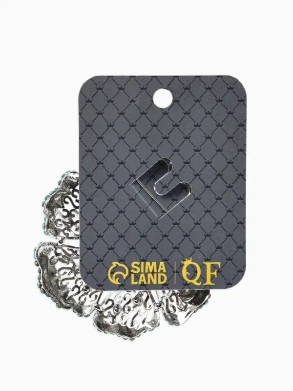 Брошь &laquo;Цветок&raquo; сапфир, стразы, цвет сний в серебре