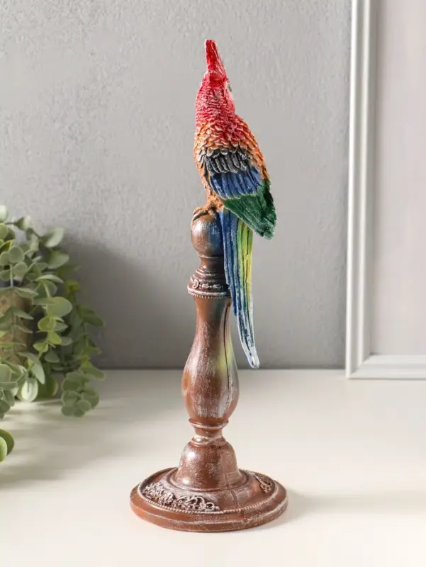 Фигура полистоун "Попугай" 33х12х12 см