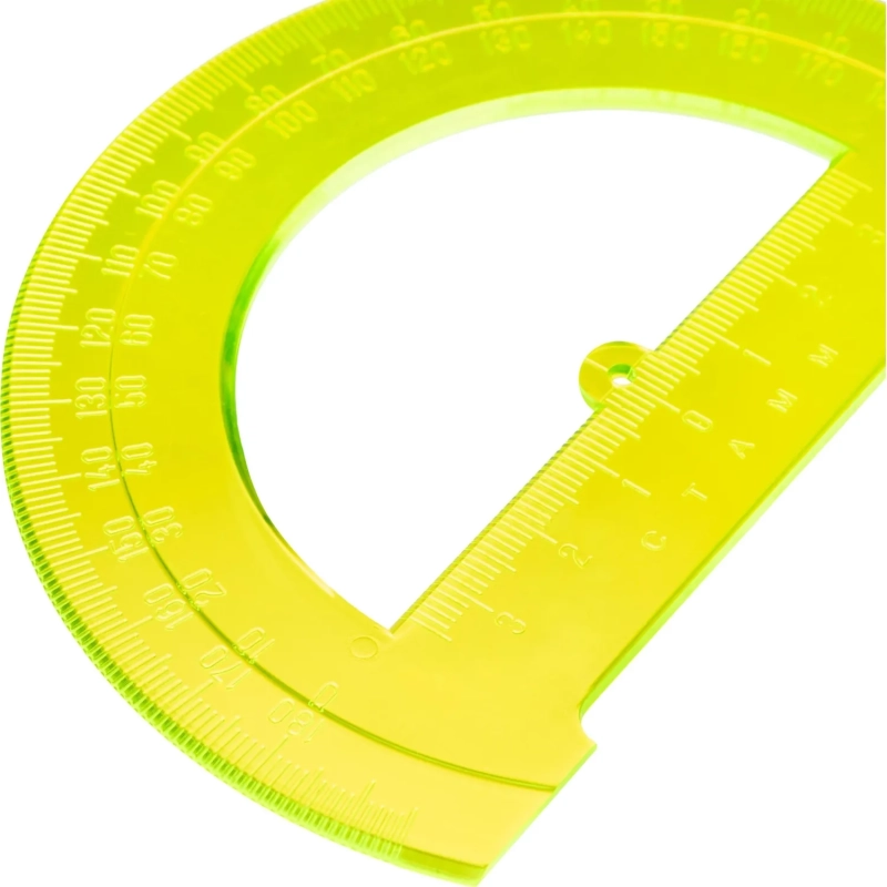 Транспортир 12см,NEON &nbsp; Cristal &nbsp;цвет ассорти ТР-31
