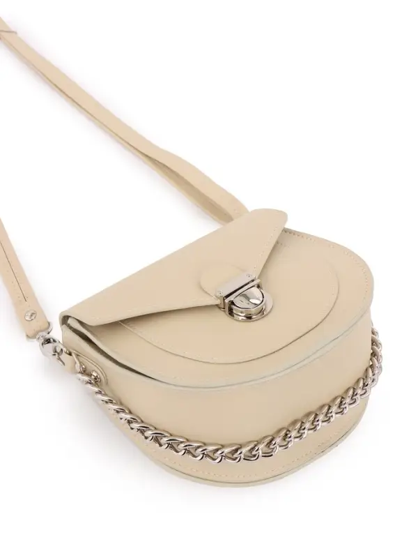 Сумка женская мессенджер TEXTURA на клапане, 17&times;10&times;18 см, бежевая