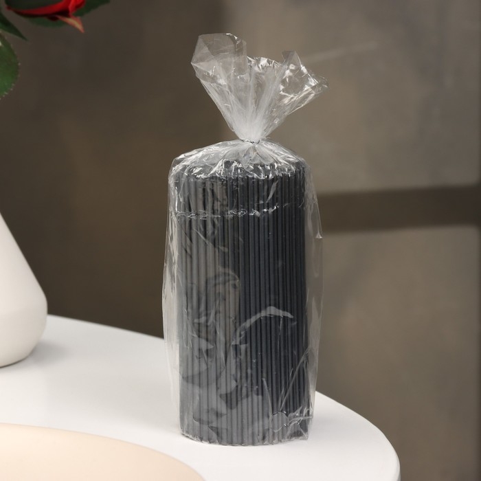 Свеча-цилиндр с гранями, 5х10 см, мокрый асфальт, 6 ч Свеча-цилиндр с гранями, 5х10 см, мокрый асфальт, 6 ч