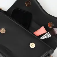 Сумка женская мессенджер на магните, 23&times;8&times;16 см, чёрная