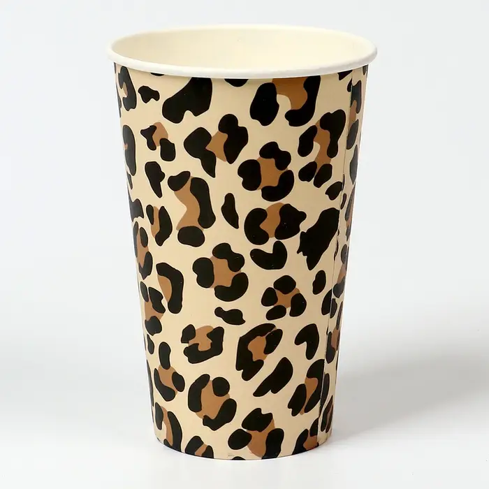 Стакан одноразовый бумажный для кофе «Животный принт», 400 мл