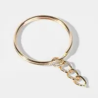 Основа для брелока d25мм с цепочкой набор 100 шт металл золотой Основа для брелока d25мм с цепочкой набор 100 шт металл золотой