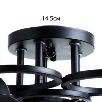 Светильник потолочный BayerLux &laquo;Айрис&raquo;, 5&times;Е27, 40 Вт, чёрный, 47&times;47&times;23 см