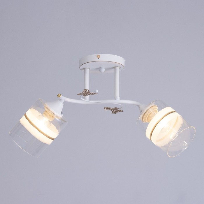 Люстра Люстра "Мия" 2х60Вт Е27 Белый, золото 53х18х24см