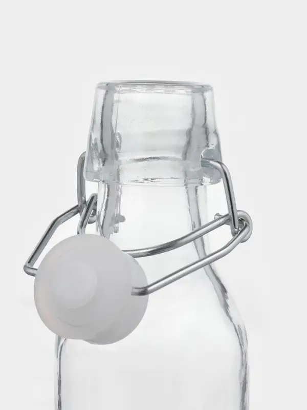 Бутылка для соусов и масла Доляна &laquo;Галерея&raquo;, 80 мл, 5&times;11 см, с бугельным замком, стекло, прозрачная