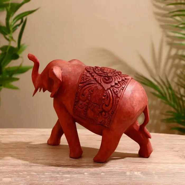 Сувенир дерево "Слон резной" 20х8х16 см