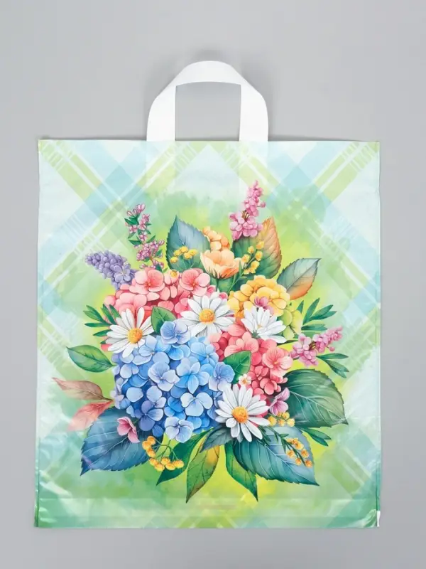 Пакет "Июль", полиэтиленовый с петлевой ручкой, 38х42 см, 40 мкм