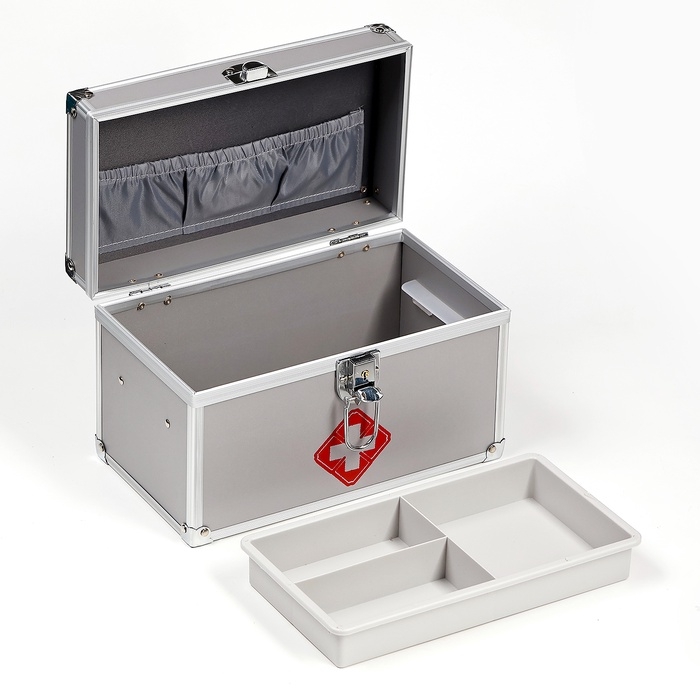 Аптечка для хранения лекарств, металлическая, 24 х 13 х 3.5 см Аптечка для хранения лекарств, металлическая, 24 х 13 х 3.5 см