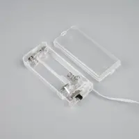 Гирлянда &laquo;Нить&raquo; 2 м роса с насадками &laquo;Прищепки-ёлочки&raquo;, IP20, серебристая нить, 20 LED, батарейки ААх2 (не в комплекте), свечение тёплое белое