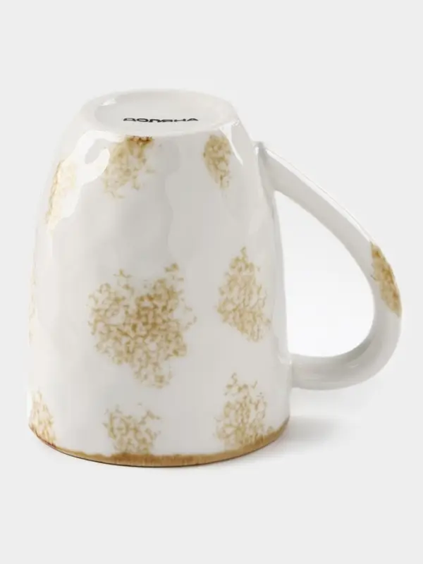 Кружка Доляна Organic Gold, 400 мл, фарфор, белая