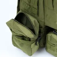 Рюкзак тактический туристический Storm tactic, 50 л, с карманами, однотонный, оливковый