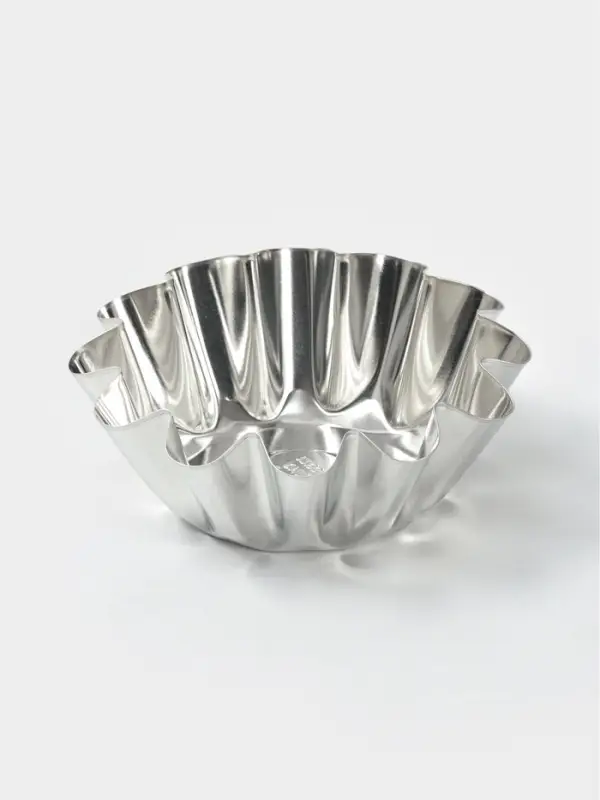 Форма для выпечки ромовой бабы, d=12.2 см, h=4.6 см, жесть, серебристая