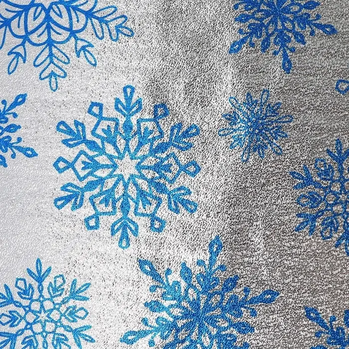 Плёнка упаковочная на Новый год фольгированная «Снежинки», 70 х 50 см Плёнка упаковочная на Новый год фольгированная «Снежинки», 70 х 50 см