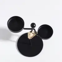 Подсвечник металл на 2 свечи "Аборигенка танцующая" d=4 см 10,5х8х16 см