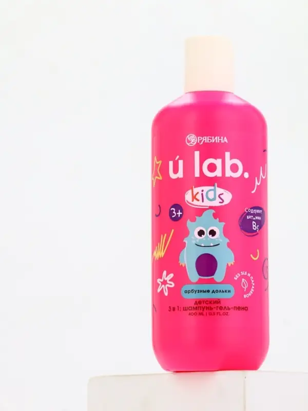 Детский шампунь-гель-пена 3в1   Детский шампунь-гель-пена 3в1  "Монстрики", 400 мл, аромат арбузные дольки