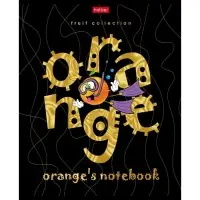 Тетрадь 48 листов клетка "Золотой апельсинчик", обложка мелованный картон, матовый лак, 3D фольга, 3D лак, блок 65 г/м2, 5В МИКС