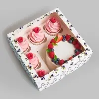 Коробка для капкейков For you, 25&times;25&times;10 см