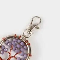 Брелок ловец снов "Древо жизни" 19 см, цв. фиолетовый Брелок ловец снов "Древо жизни" 19 см, цв. фиолетовый