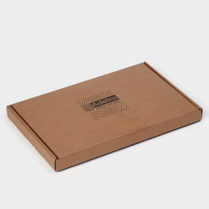 Подарочный набор деревянной посуды Adelica «Сырная мозайка», доска разделочная 35×22 см, менажницы 4 шт, 12,5×9 см, берёза Подарочный набор деревянной посуды Adelica «Сырная мозайка», доска разделочная 35×22 см, менажницы 4 шт, 12,5×9 см, берёза