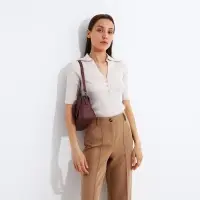 Сумка женская мессенджер на магните, 24&times;10&times;15 см, однотонная, розовая