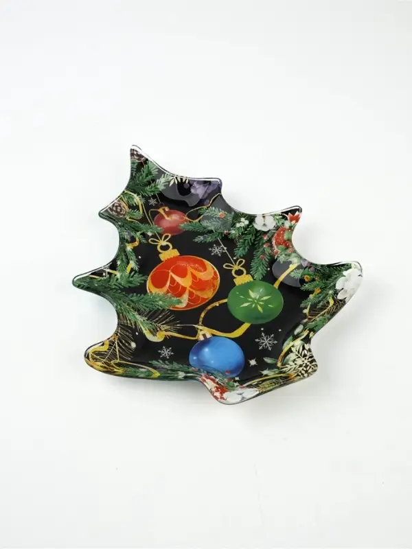 Блюдо новогоднее плоское &laquo;Новогодние игрушки&raquo;, 16.5&times;19.5 см