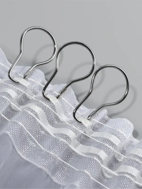 Крючок для штор, 4.8&times;2.8&times;0.2 см, 20 шт., цвет серебряный