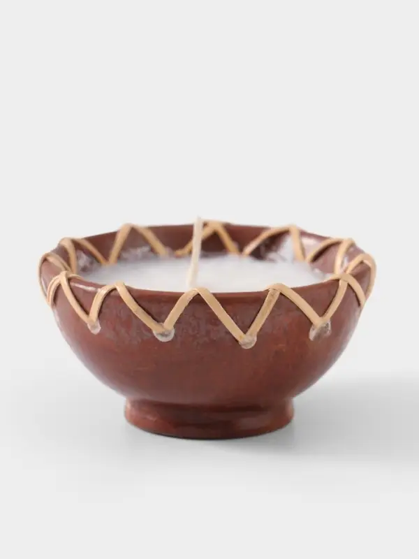 Свеча в керамической чаше, 9&times;9&times;4 см