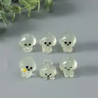 Сувенир эпоксидная смола флюоресцентный "Приведения" набор 6 шт 5х5х3,5 см