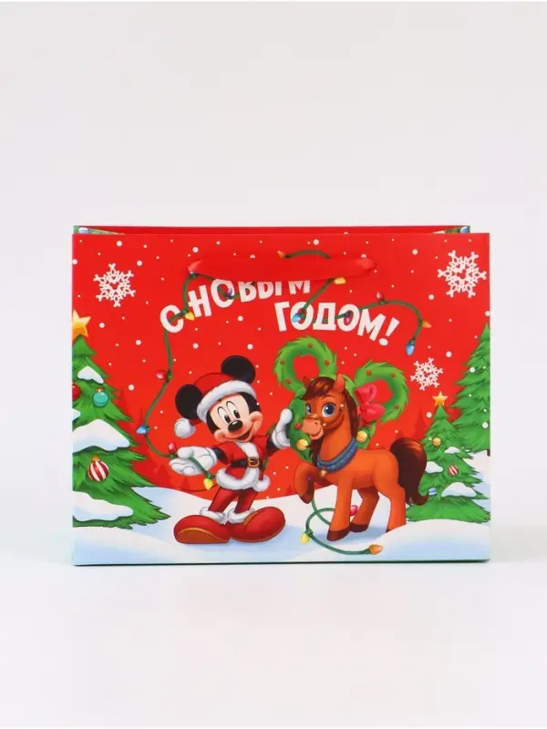 Пакет подарочный «С Новым годом!», Микки Маус и его друзья, MS 23 × 18 × 10 см Пакет подарочный «С Новым годом!», Микки Маус и его друзья, MS 23 × 18 × 10 см