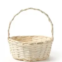 Корзина плетёная для хранения Matu, с ручкой, лоза, белая, набор 3 шт.