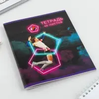 Тетрадь в клетку, 48 л., А5, на скрепке, блок №2 «Неон» МИКС Тетрадь в клетку, 48 л., А5, на скрепке, блок №2 «Неон» МИКС