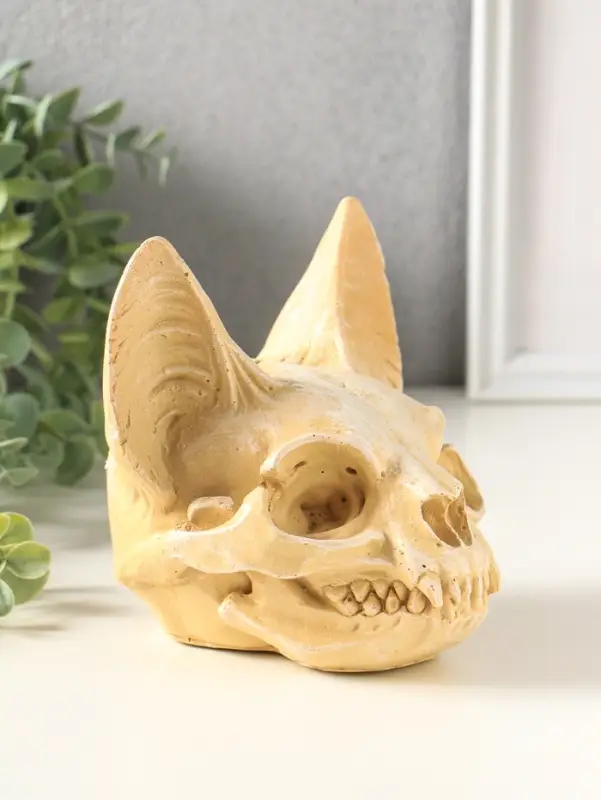 Копилка для денег &laquo;Череп сфинкса&raquo;, 14&times;14&times;13 см, натуральный