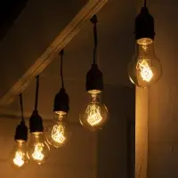 Гирлянда &laquo;Ретро белт-лайт&raquo; 10 м, IP54, УМС, тёмная нить, шаг 100 см, Е27 (без ламп), 220 В