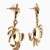 Серьги "Краб", цвет золото
