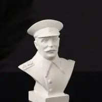 Бюст И.В. Сталин, 10х7х5 см, натуральный, гипс