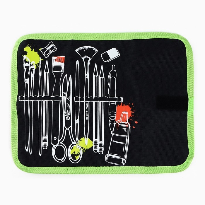 Пенал для кистей и карандашей текстиль, 16 предметов «Рисунок» Пенал для кистей и карандашей текстиль, 16 предметов «Рисунок»