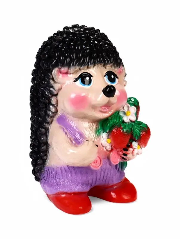 Садовая фигура из гипса &laquo;Ёж Семён с клубничкой&raquo;, 17&times;17&times;35 см