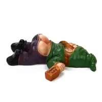 Садовая фигура из полистоуна &laquo;Гном спящий-пьяный&raquo;, 23&times;16&times;7 см
