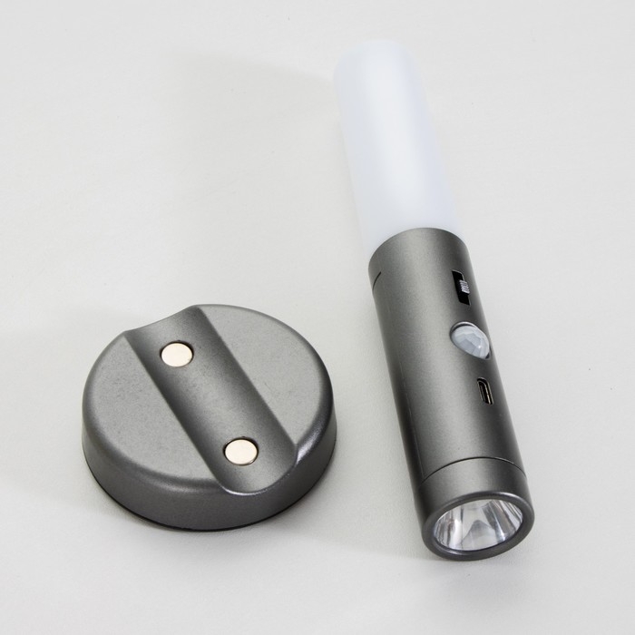 Бра с датчиком движения "Юник" LED 3000/7000K USB АКБ серебро 7х3х20 см