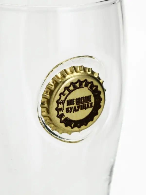 Бокал для пива с вставкой из крышки &laquo;Непробиваемый&raquo;, 350 мл, МИКС