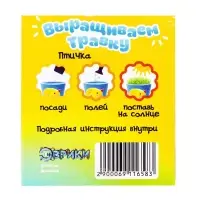 Набор для опытов, для детей &laquo;Выращиваем травку&raquo;, растение в горшочке &laquo;Птичка&raquo;
